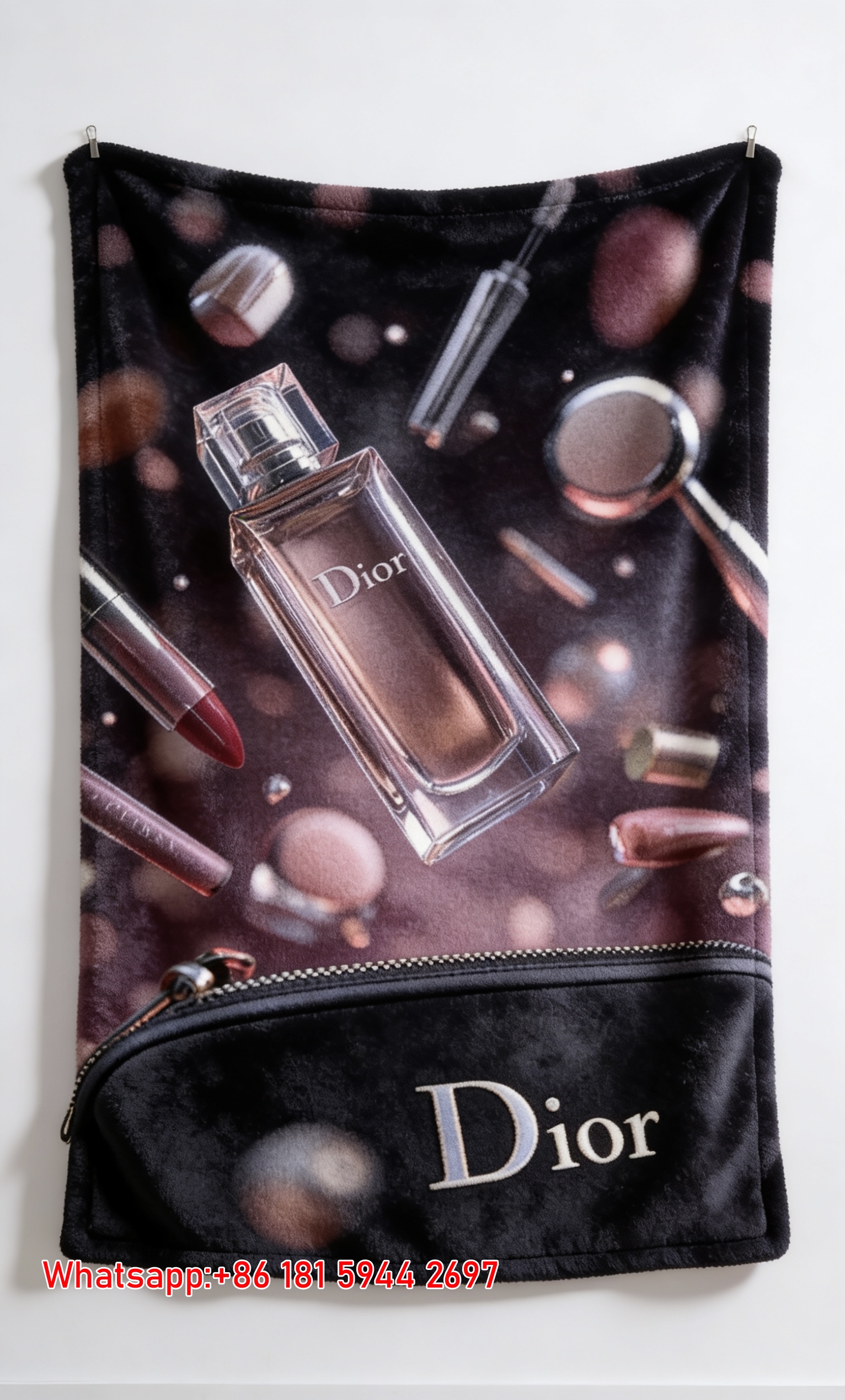 Dior Perfume & Makeup Cosmetics Flannel Sofa Throw Blanket D268